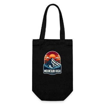 Montagne Haut - Illustration de Berg - Sac à bouteille - noir - Devant