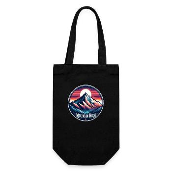 Mountain High - Berg Illustration - Gift Bag for Bottles - black - Front