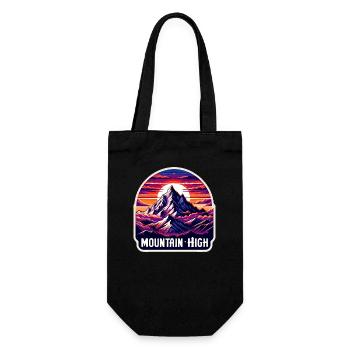 Mountain High - Berg Illustration - Gift Bag for Bottles - black - Front