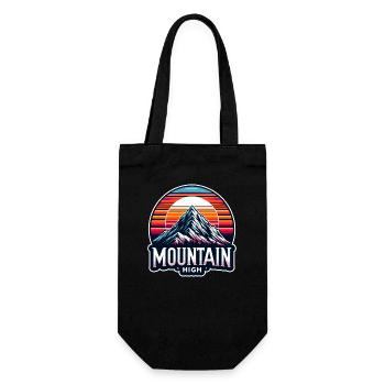 Montagne Haut - Illustration de Berg - Sac à bouteille - noir - Devant