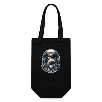 Dream Big - Astronaut Illustration - Geschenkbeutel für Flaschen - Schwarz - Vorne