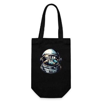 Dream Big - Astronaut Illustration - Geschenkbeutel für Flaschen - Schwarz - Vorne