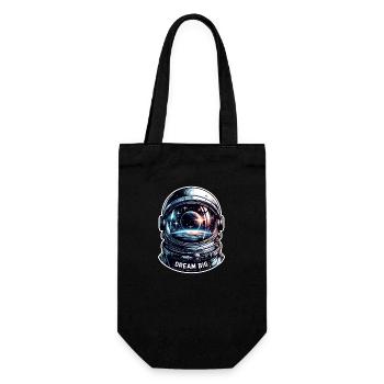 Dream Big - Astronaut Illustration - Gift Bag for Bottles - black - Front
