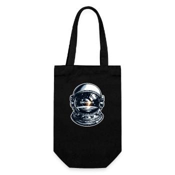Dream Big - Astronaut Illustration - Geschenkbeutel für Flaschen - Schwarz - Vorne