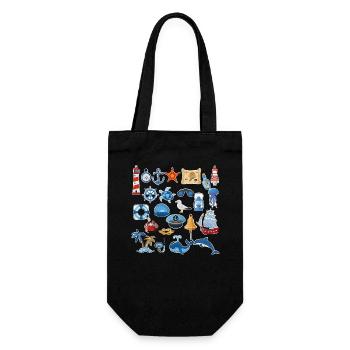 Nautical spirit for summer time - Sac à bouteille - noir - Devant