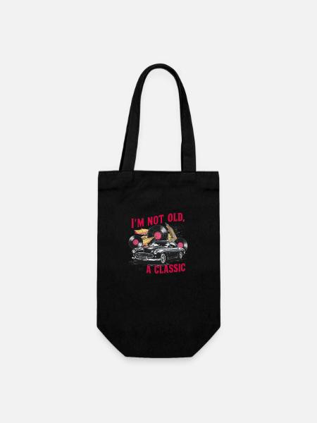 I'm not old, I'm a classic. - Geschenkbeutel für Flaschen - Schwarz