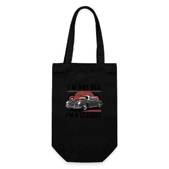 I'm not old, I'm a classic. - Geschenkbeutel für Flaschen - Schwarz - Vorne