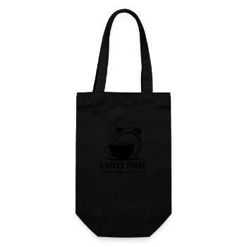 D’abord le café, puis tout le reste - Sac à bouteille - noir - Devant