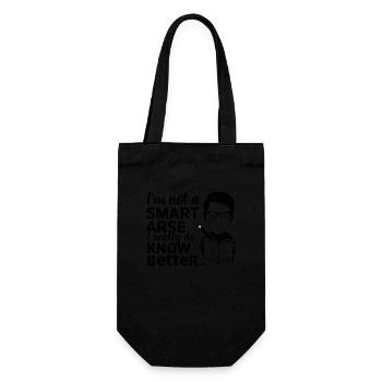 I'm not a smartass, I really know better - Gift Bag for Bottles - black - Front