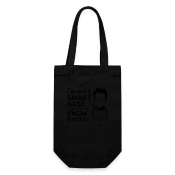 I'm not a smartass, I really know better - Gift Bag for Bottles - black - Front