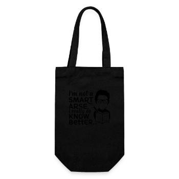I'm not a smartass, I really know better - Gift Bag for Bottles - black - Front