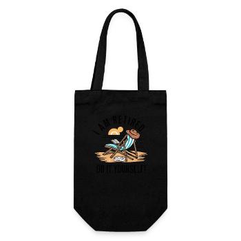 I am retired. Do it yourself! - Gift Bag for Bottles - black - Front
