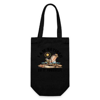 I am retired. Do it yourself! - Gift Bag for Bottles - black - Front