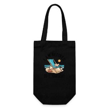 I am retired. Do it yourself! - Gift Bag for Bottles - black - Front