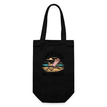 I am retired. Do it yourself! - Gift Bag for Bottles - black - Front