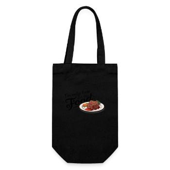 Je ne suis ici que pour la nourriture. - Sac à bouteille - noir - Devant