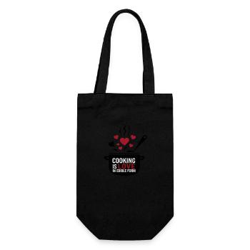 La cuisine, c’est l’amour sous forme comestible. - Sac à bouteille - noir - Devant