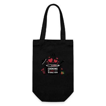 La cuisine, c’est l’amour sous forme comestible. - Sac à bouteille - noir - Devant