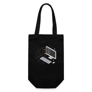Programmieren ist wie Magie, nur real. - Geschenkbeutel für Flaschen - Schwarz - Vorne