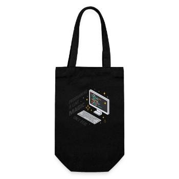 Programming is like magic, only real. - Gift Bag for Bottles - black - Front