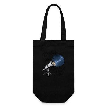 Träume sind wie Sterne, du musst ihnen nur folgen. - Geschenkbeutel für Flaschen - Schwarz - Vorne