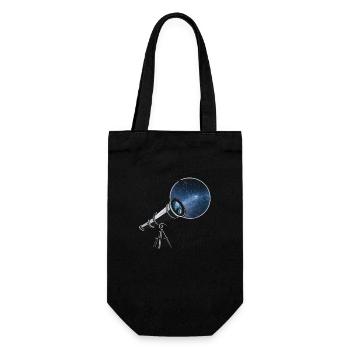Träume sind wie Sterne, du musst ihnen nur folgen. - Geschenkbeutel für Flaschen - Schwarz - Vorne