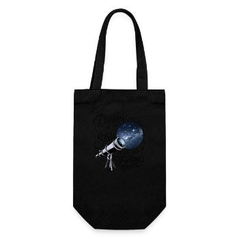 Träume sind wie Sterne, du musst ihnen nur folgen. - Geschenkbeutel für Flaschen - Schwarz - Vorne