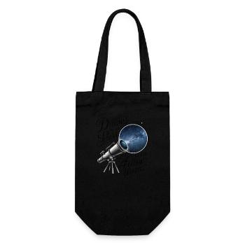 Träume sind wie Sterne, du musst ihnen nur folgen. - Geschenkbeutel für Flaschen - Schwarz - Vorne