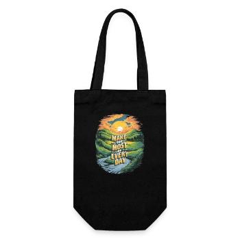 Make the most of every day - Gift Bag for Bottles - black - Front