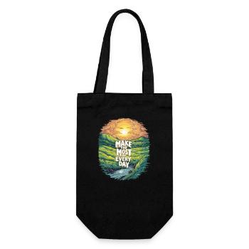 Make the most of every day - Gift Bag for Bottles - black - Front