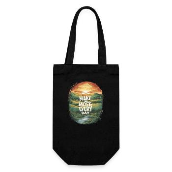 Make the most of every day - Gift Bag for Bottles - black - Front