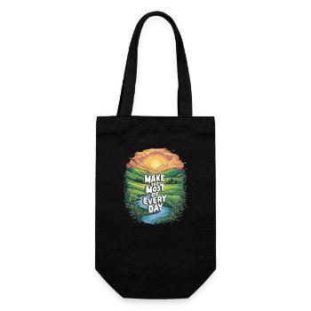 Make the most of every day - Gift Bag for Bottles - black - Front