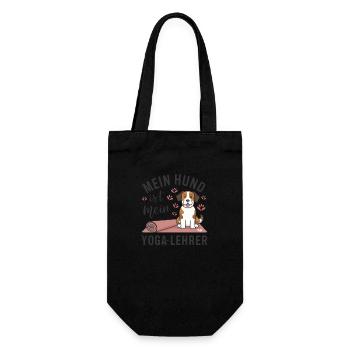 My dog is my yoga teacher - Gift Bag for Bottles - black - Front