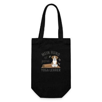My dog is my yoga teacher - Gift Bag for Bottles - black - Front