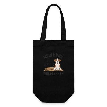 My dog is my yoga teacher - Gift Bag for Bottles - black - Front