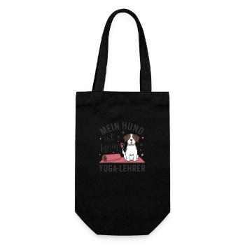 My dog is my yoga teacher - Gift Bag for Bottles - black - Front
