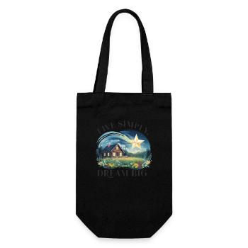 Live simply, dream big - Gift Bag for Bottles - black - Front