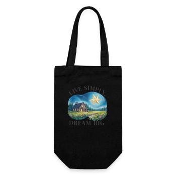 Live simply, dream big - Gift Bag for Bottles - black - Front