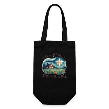Live simply, dream big - Gift Bag for Bottles - black - Front