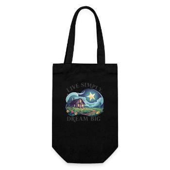 Live simply, dream big - Gift Bag for Bottles - black - Front