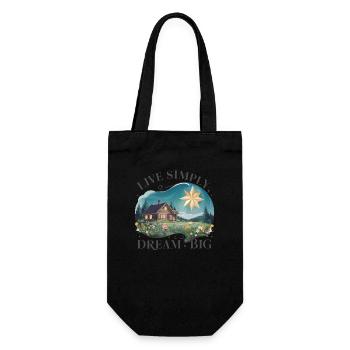 Live simply, dream big - Gift Bag for Bottles - black - Front