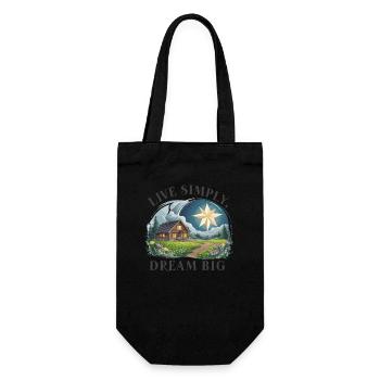 Live simply, dream big - Gift Bag for Bottles - black - Front