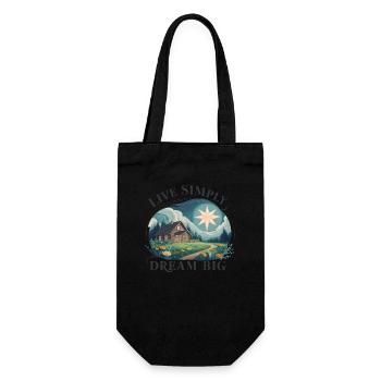 Live simply, dream big - Gift Bag for Bottles - black - Front