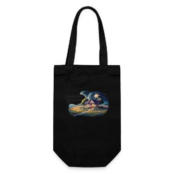 Live simply, dream big - Gift Bag for Bottles - black - Front