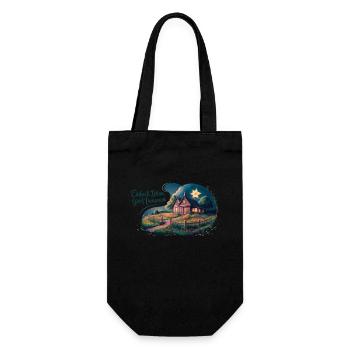 Live simply, dream big - Gift Bag for Bottles - black - Front