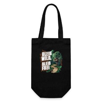 Stay wild, stay free - Gift Bag for Bottles - black - Front