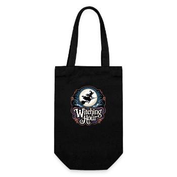 Hexe bei Vollmond – Witching Hour - Geschenkbeutel für Flaschen - Schwarz - Vorne