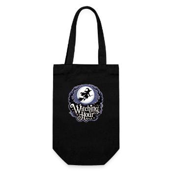 Hexe bei Vollmond – Witching Hour - Geschenkbeutel für Flaschen - Schwarz - Vorne