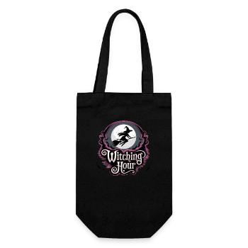 Hexe bei Vollmond – Witching Hour - Geschenkbeutel für Flaschen - Schwarz - Vorne