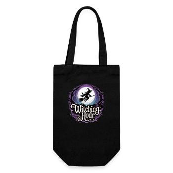 Hexe bei Vollmond – Witching Hour - Geschenkbeutel für Flaschen - Schwarz - Vorne